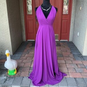 Purple Goddess Evening Gown